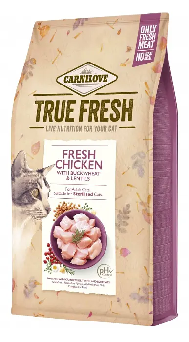 Cухий корм Carnilove True Fresh Cat Fresh Chicken для дорослих котів з куркою 4,8 кг