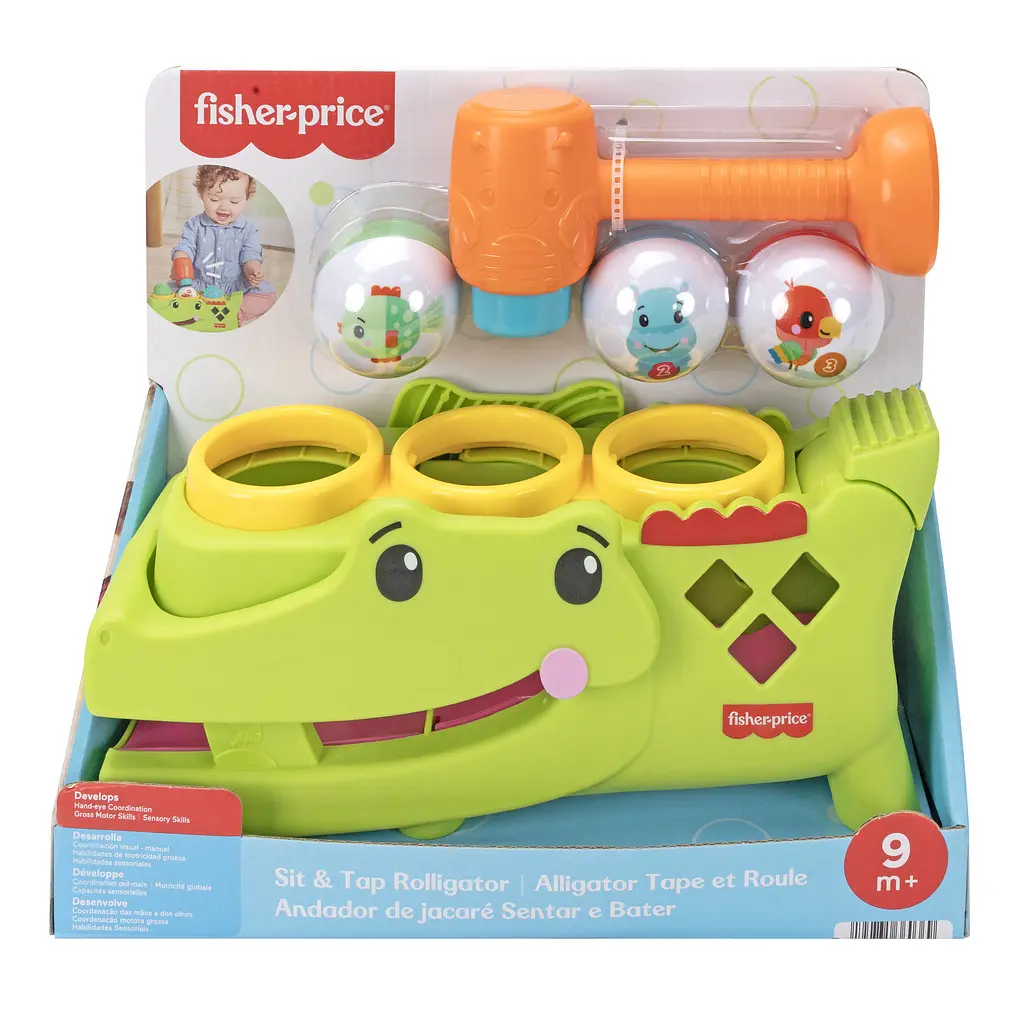Розвивальна іграшка-сортер Fisher-Price Крокодильчик Катай та стукай (JLB94) - фото 9