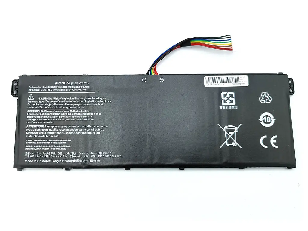 Акумулятор для Acer AP19B5L Aspire 5 A515-43, A515-44, A515-52, Aspire 7 A715-41G, SF314-42 SP314 (KT.00405.010) (15.2V 3400 mAh) - фото 2