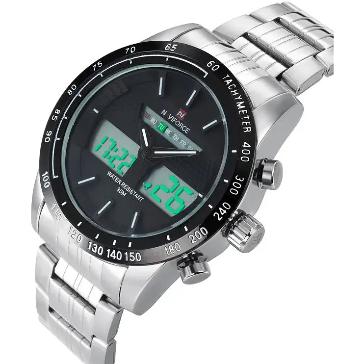 Годинник чоловічий наручний Naviforce Plaza NF9099 Black-White-Black, NF9099 B/W/B (15229) - фото 2