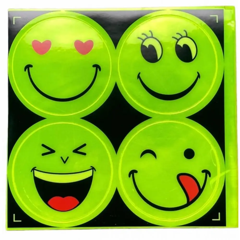 Набір наклейок світловідбивних фігур для коляски та велосипедів Stroller ( 4 шт Зеленого кольору)
