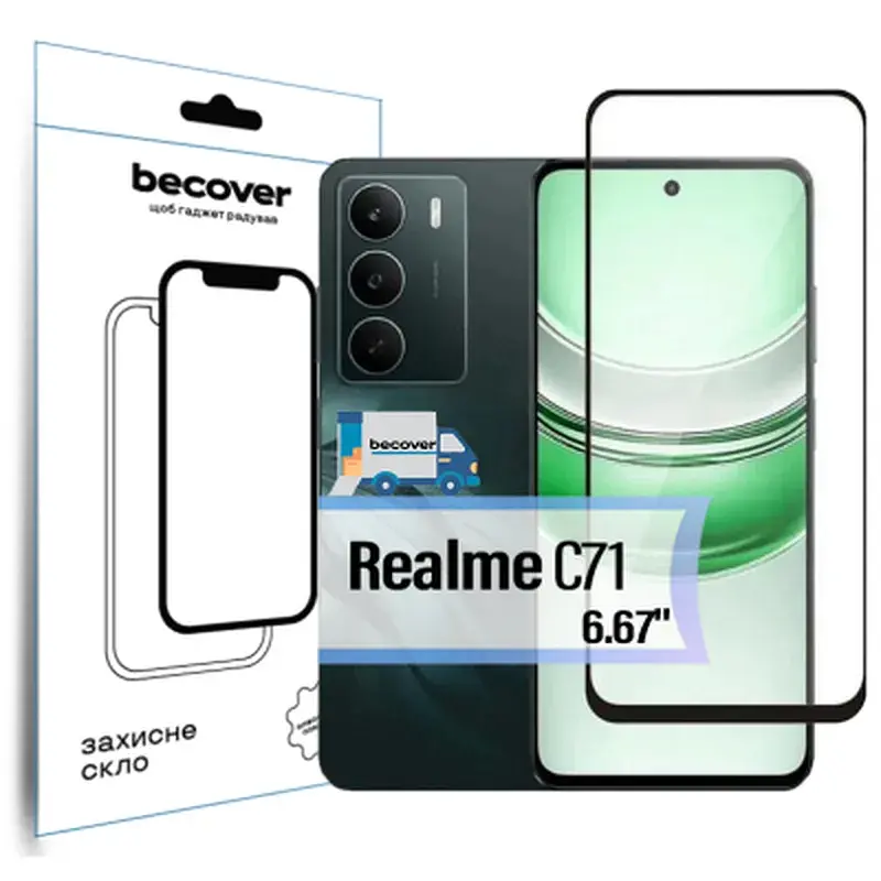 Скло захисне BeCover Realme C71 Black (713728)