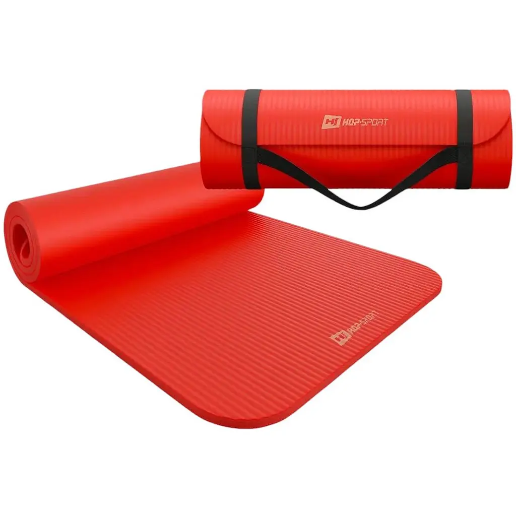 Коврик для йоги Hop-Sport HS-NB015GM NBR 1.5 см ярко-красный - фото 5