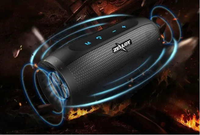 Бездротова Bluetooth колонка Zealot S16 стереозвук HiFi (Чорний) - фото 8