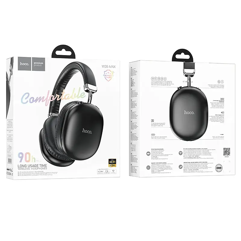 Навушники Bluetooth Hoco W35 MAX wireless headphones Black - фото 2