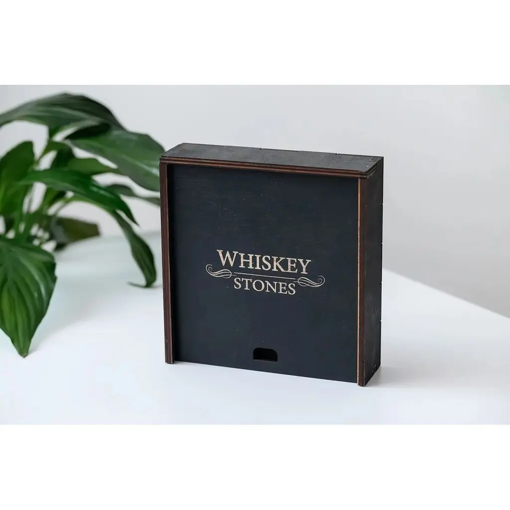 Золоті сталеві кубики для віскі Whiskey Stones у дерев'яній коробці - 6 кубиків для охолодження віскі - фото 9