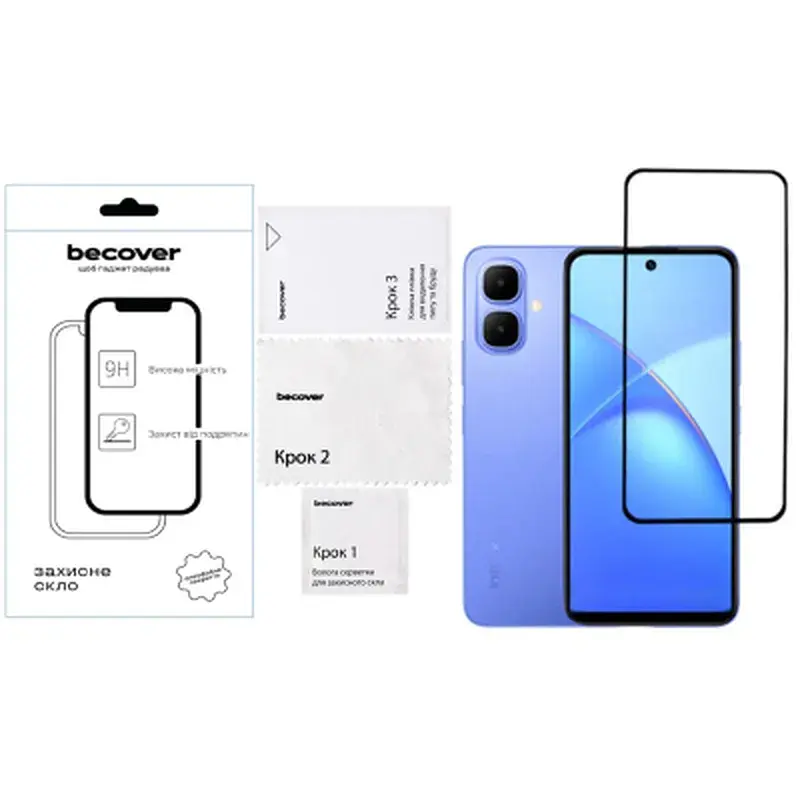 Скло захисне BeCover Infinix Smart 10 (X6725) Black (714757) - фото 2