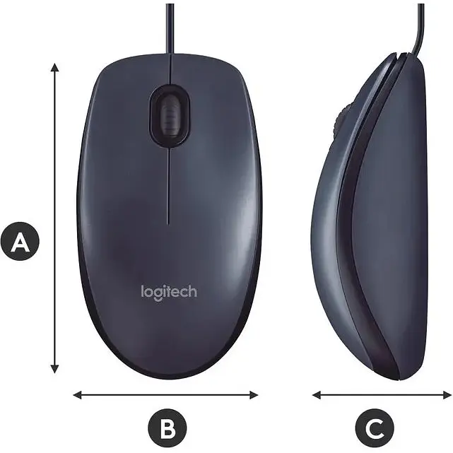 Миша провідна Logitech B100 чорна - фото 5