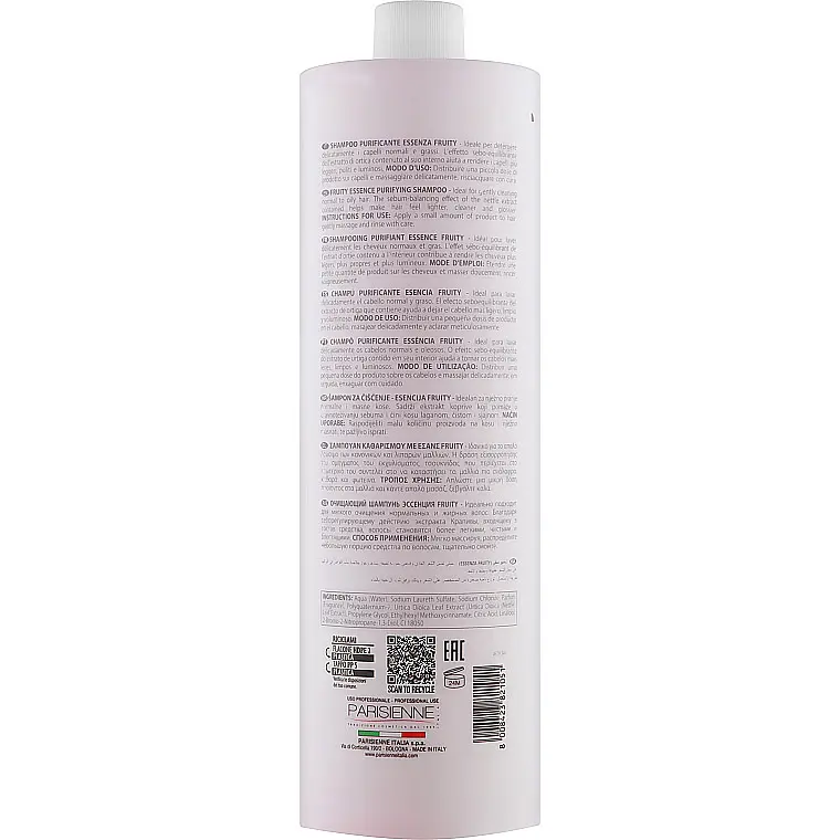 Шампунь для волосся Parisienne Italia Purifying Shampoo Greasy Hair Fruity Essence з фруктовою есенцією 1 л - фото 2