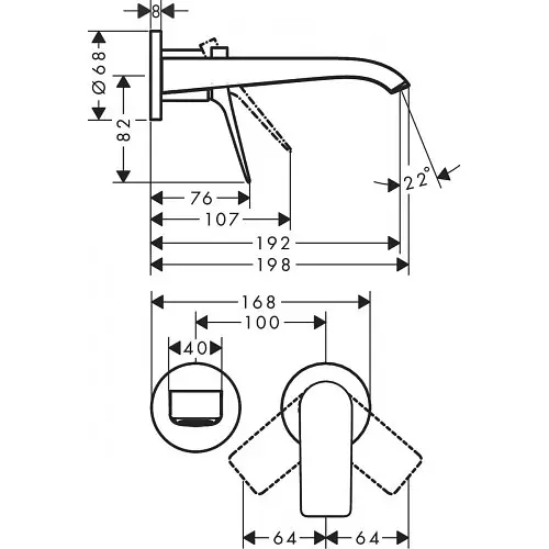 Змішувач для умивальника Hansgrohe Vivenis 75050670 чорний матовий - фото 2
