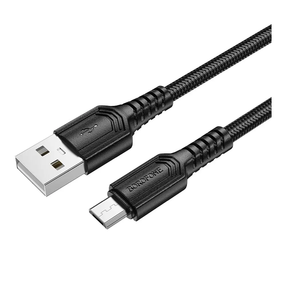 Кабель синхронизации Borofone BX116 Fast charging 2.4A USB to Micro 1 м Black (37162_3610590) - фото 3