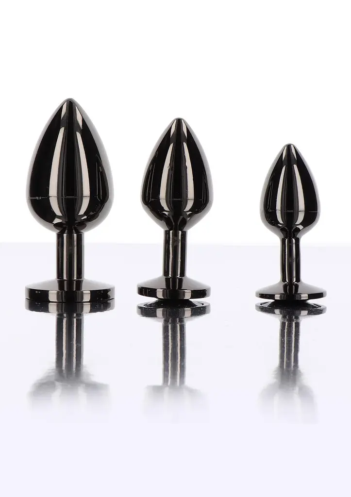 Анальна пробка Taboom Butt Plug With Diamond Jewel M, 8,5 см (чорний) - фото 5