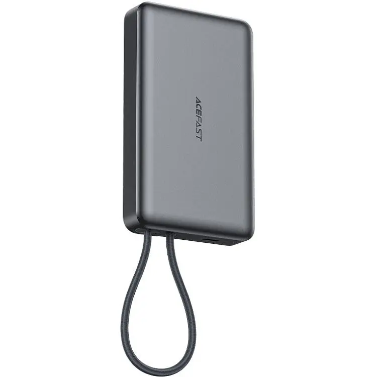 Універсальна мобільна батарея Acefast Magnetic Wireless 10000mAh 22.5W PD,QC 3.0 USB-C In/Out QI 15W M18 Black (6974316284017) - фото 4