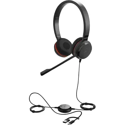 Навушники Jabra Evolve 30 II MS USB Type-C/Type-A Stereo Black (5399-823-369) - фото 2
