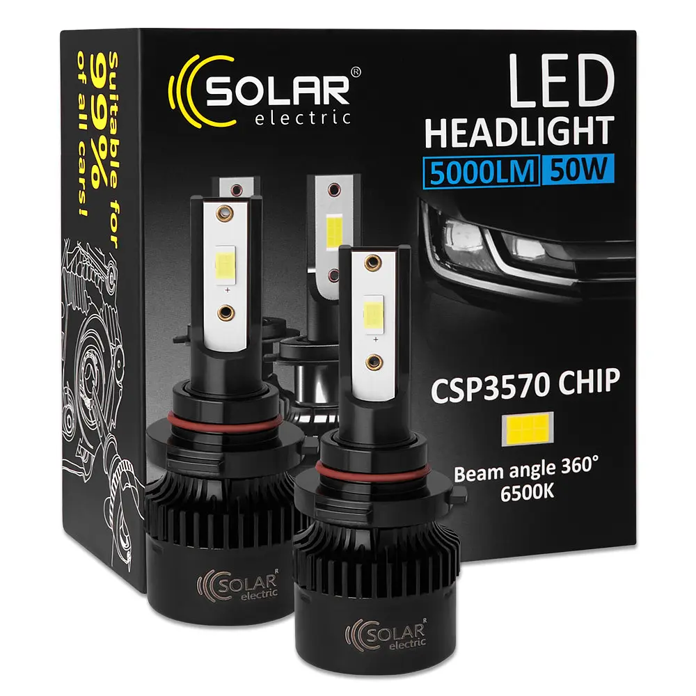 Автолампа Solar LED HB3 (9005) 12/24V 50W 5000 Lm 6500K CSP3570 2 шт. (8505S2) - фото 5