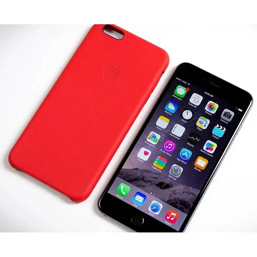Чохол-накладка Apple Leather Case iPhone 6 plus/6s plus Red - фото 4