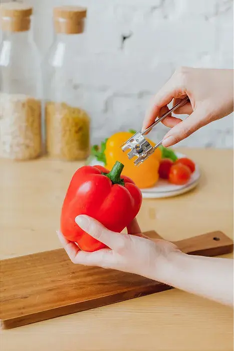 Ніж для чищення видалення серцевини болгарського перцю 16 см, Kitchen Master 85280 - фото 8