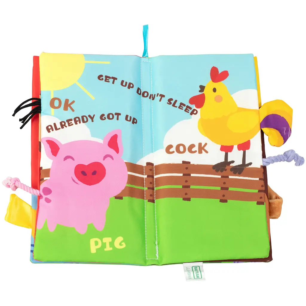 Текстильная игрушка-книжка Baby Team Хвостики (8725_свійські тварини) - фото 4