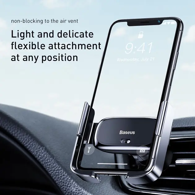 Автотримач для телефона Baseus Mini Electric Car Holder SUHW01-01 - фото 3