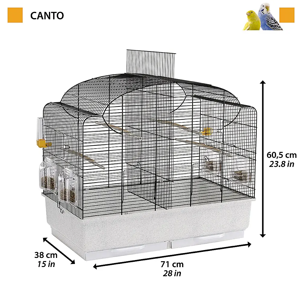 Клітка для канарок та маленьких птахів Ferplast Cage Canto біла 71x38x60.5см 52501217 - фото 2