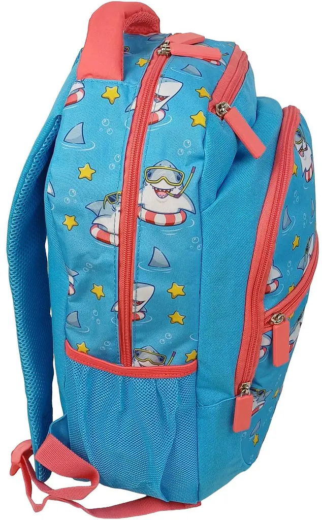 Рюкзак шкільний Riciclo Schulrucksack 19 л 41x30x13 см поліестер блакитний (акули) - фото 6