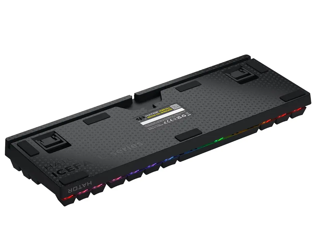Клавиатура игровая механическая беспроводная HATOR HTK-287 UA Icefall Mecha TKL Wireless Rainbow Black - фото 5