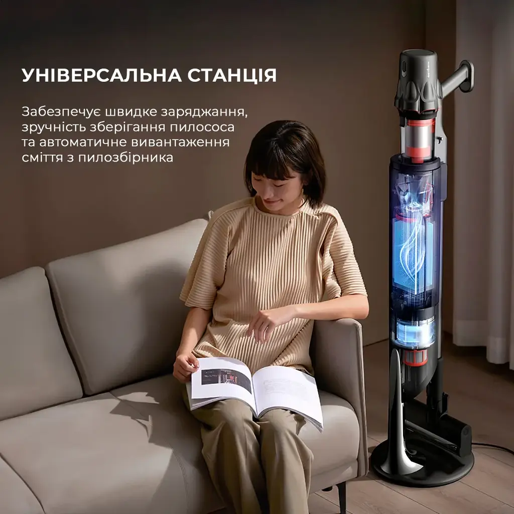 Акумуляторний пилосос Deerma DEM-T30W Station - фото 4