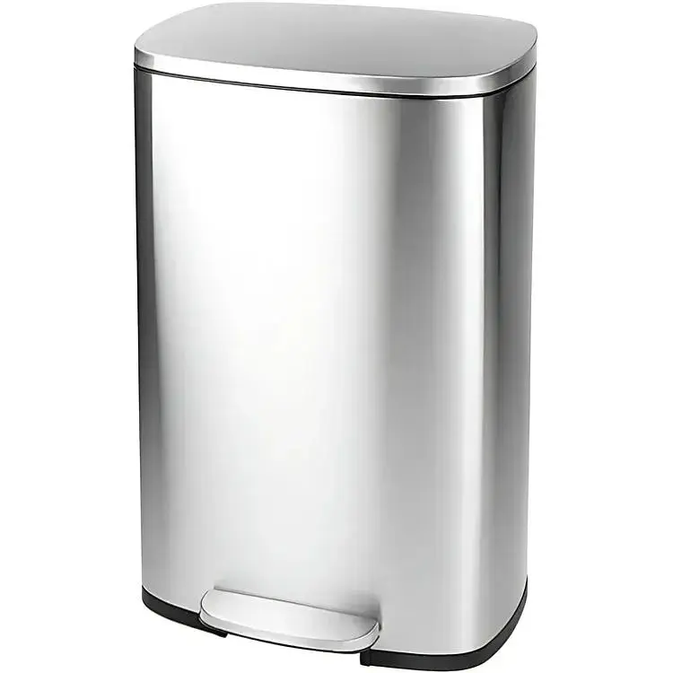 Відро для сміття з плавним закриттям прямокутне Mixxus Bevel-TC0112 SS Color 12л нержавіюча сталь MI7087, Нержавіюча сталь