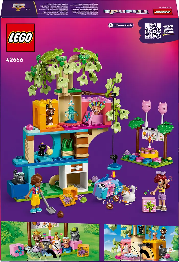 Конструктор LEGO Friends День рождения кота и дом на дереве 321 деталь (42666) - фото 3