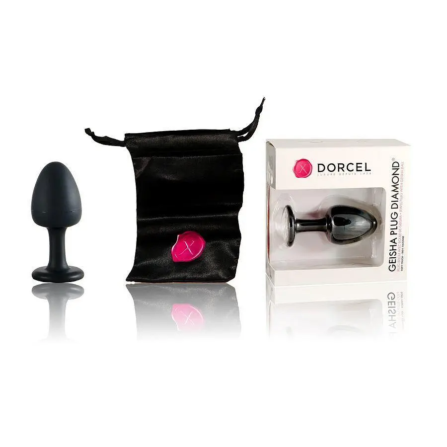 Анальна пробка Dorcel Geisha Plug Diamond M з кулькою всередині, створює вібрації, макс. діаметр 3,2 см - фото 3