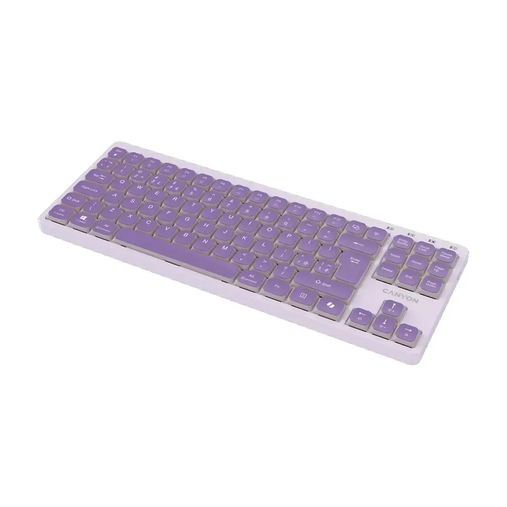 Клавіатура Canyon OnType 10 TKL Mechanical Silent Low-profile USB UA Violet (CNS-HKB10V) - фото 6