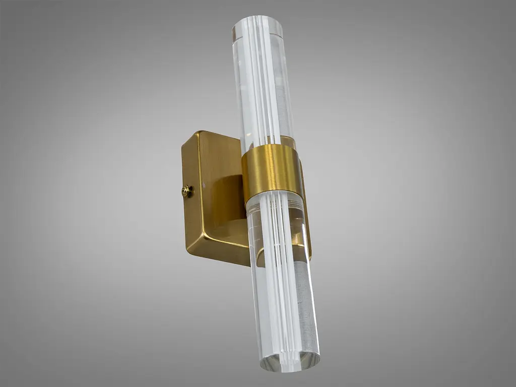 Бра настенное LED Diasha 9152-A GD 6W 330 лм золотой металлический каркас акриловый плафон для спальни - фото 5