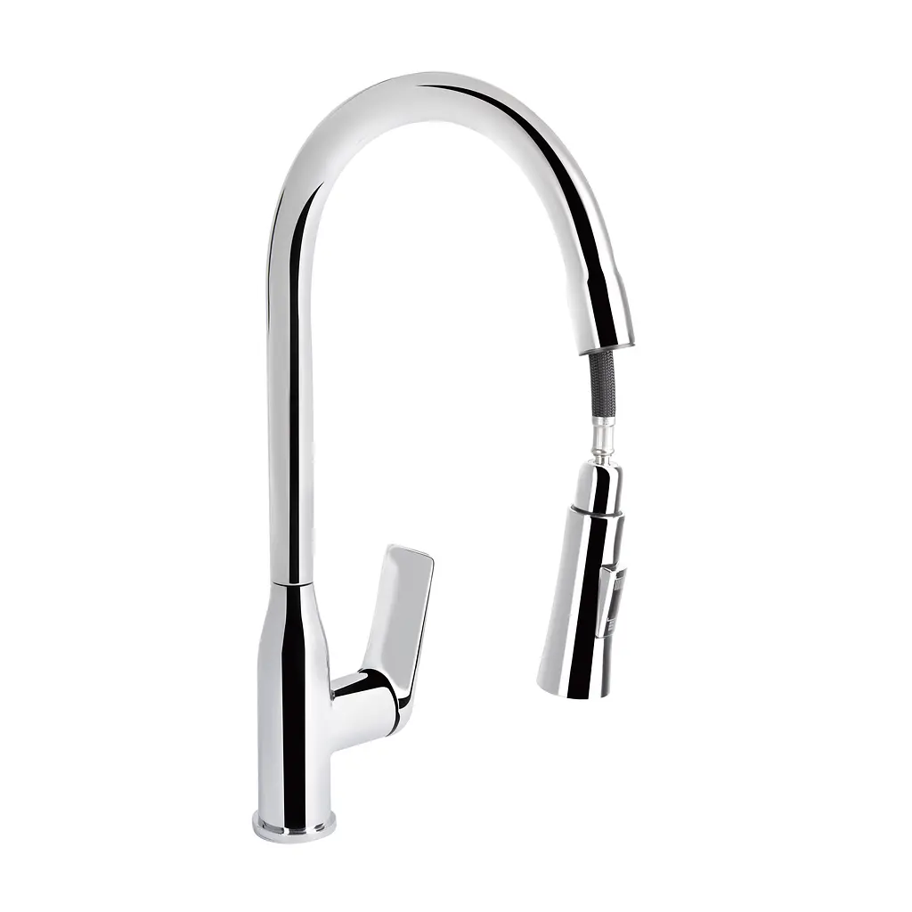 Змішувач для кухні Qtap Vlasta New з висувним зливом QTVLA344CRM45646 Chrome - фото 3