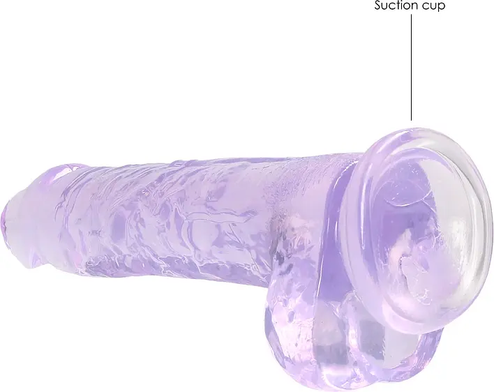 Фаллоимитатор Realrock Crystal Clear Dildo Realistic 8 21 см фиолетовый - фото 4