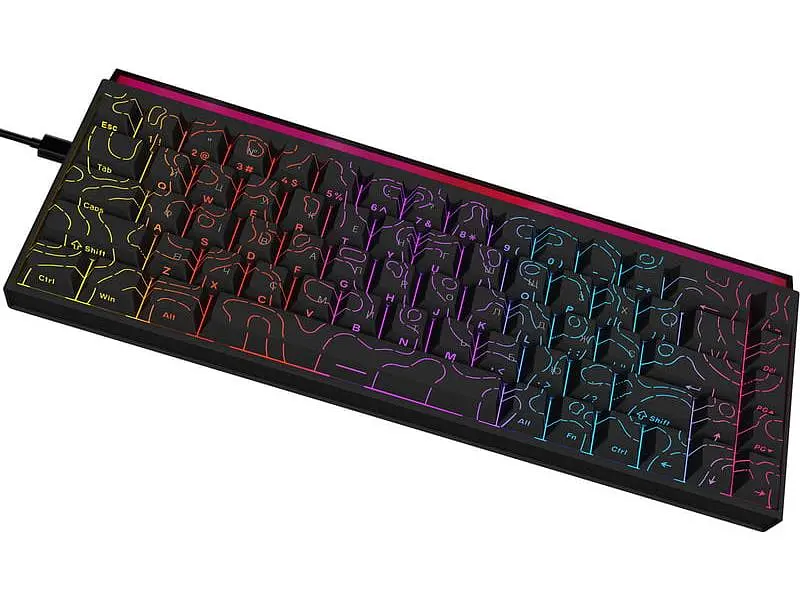 Клавіатура Ajazz NK68 Red Switch Black (NK68-R-S-B) - фото 4