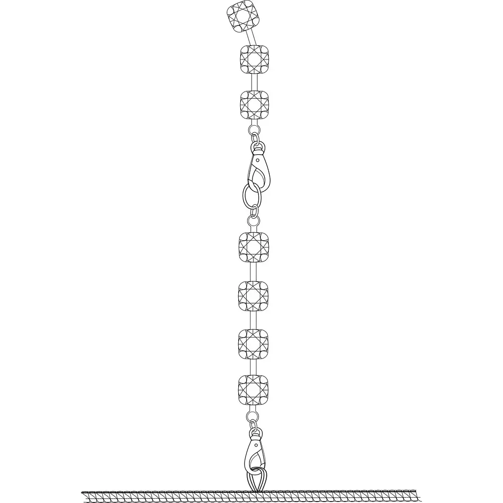 Комбінезон Noir Handmade F306 Mirage catsuit With jewelry rhinestOne chain adorning The back - M - фото 7