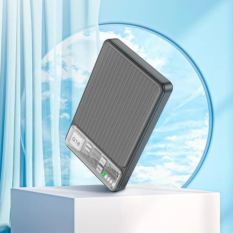 Внешний аккумулятор магнитный Hoco Q18 Tourer power bank with magnetic fast charging 10000mAh - фото 2