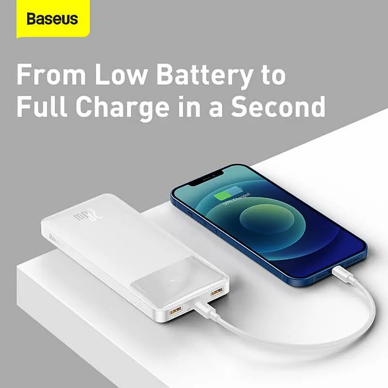 УМБ Baseus Bipow Digital Display Power bank 10000mAh 20W (PPDML-L02) белая - фото 6