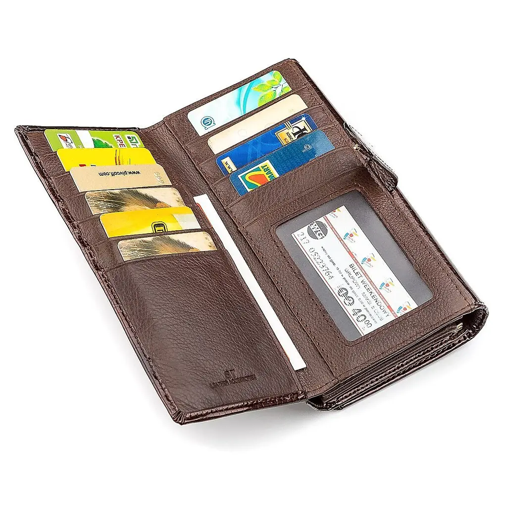 Гаманець жіночий ST Leather 18431 (S9001A) лакована шкіра коричневий - фото 8