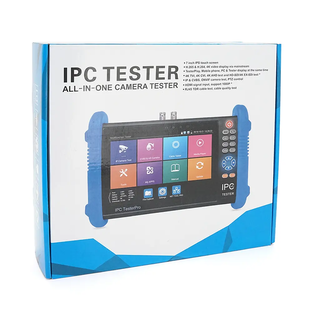 Тестер для камер відеоспостереження ATIS IPC-9800, 7" сенсорним дисплеєм, підтримує IP, AHD, CVI, TVI, CVBS-камери - фото 2