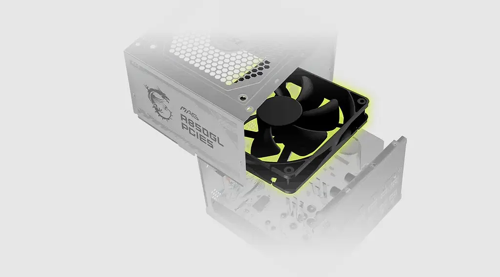 Блок живлення MSI MAG A850GL PCIE5 White 850W - фото 8