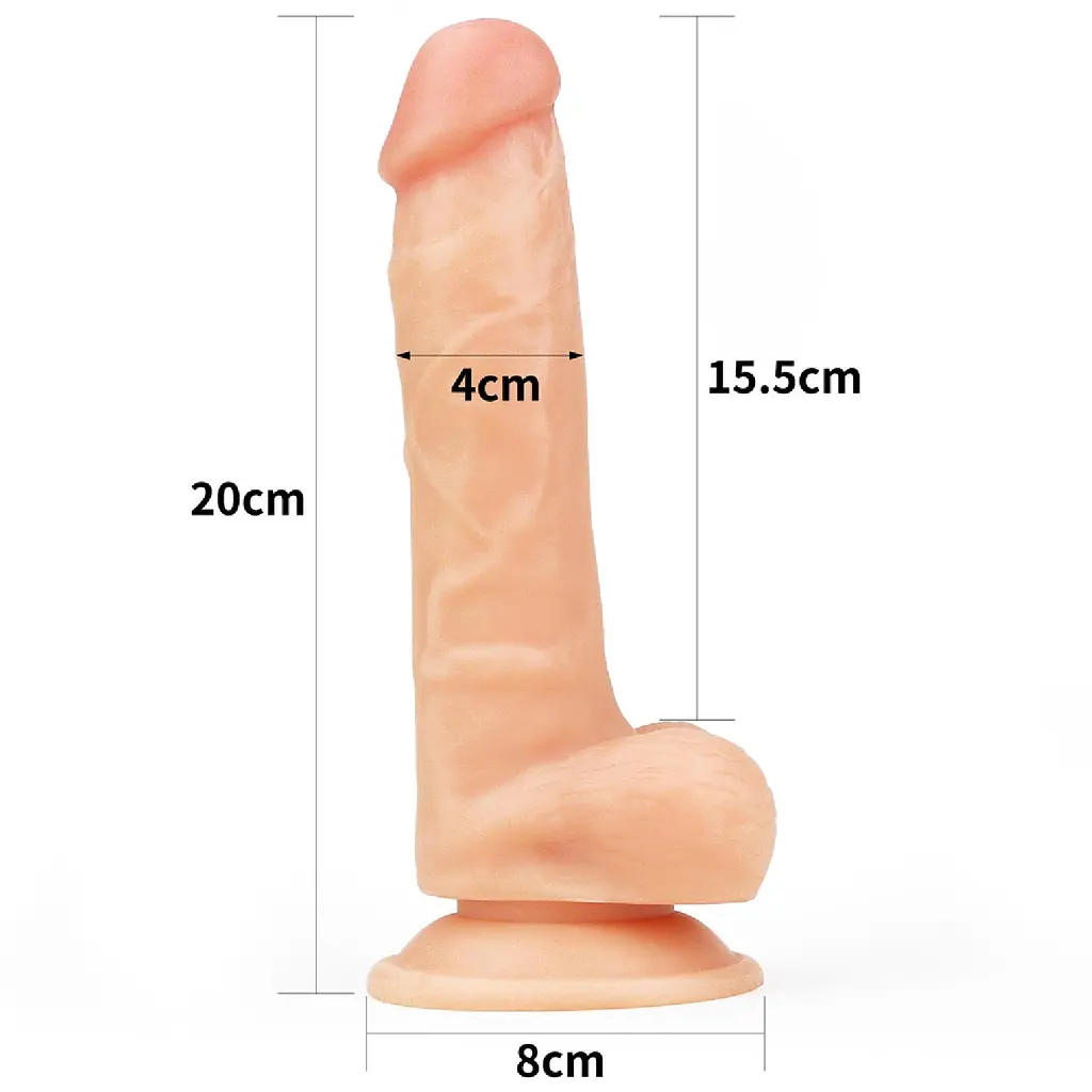 Фаллоимитатор LoveToy Ultra Soft Dude 20 см телесный - фото 10