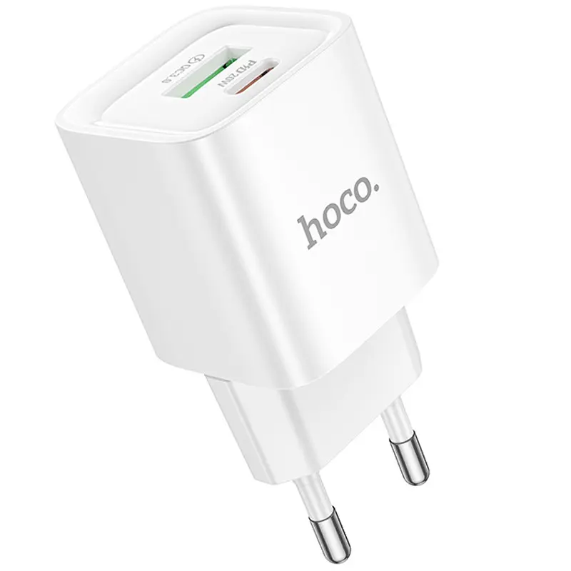 МЗП Hoco C147A PD20W+QC3.0 (1USB-A/1C) White - фото 4