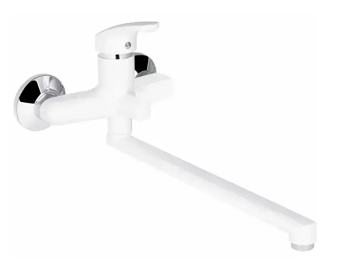 Змішувач для ванни Plamix Afina-006 EURO White (без шланга та лійки) (PM0687)