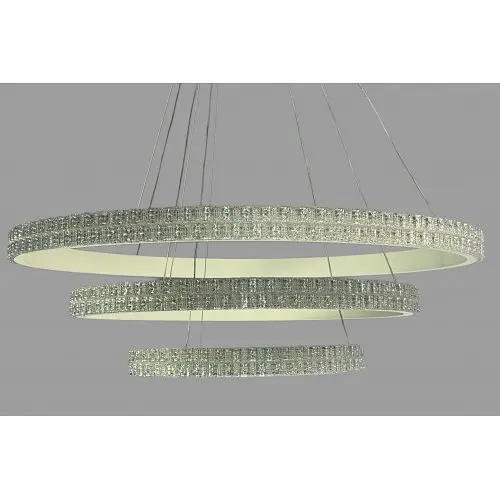Підвісна люстра LED нал столом Linisoln 1956-80x60x40 WH метал, акрил, LED-стрічка, 80x60x40 см, 140 Вт - фото 2