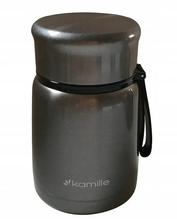 Термос харчовий Kamille KM-2099 530 мл сірий/коричневий - фото 4