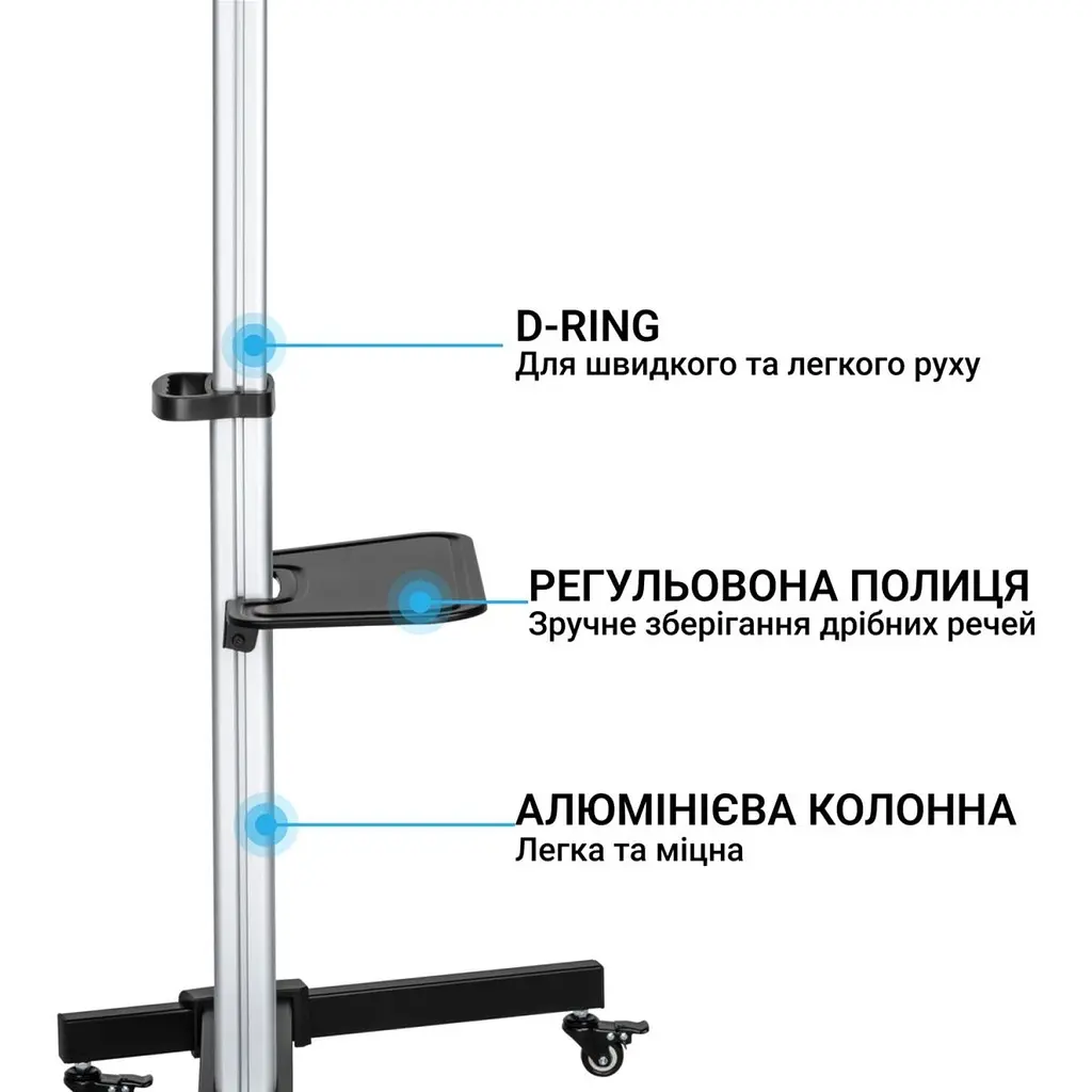 Кріплення для телевізора OfficePro TVS455 37-86" сріблясте/чорне [167723] - фото 11