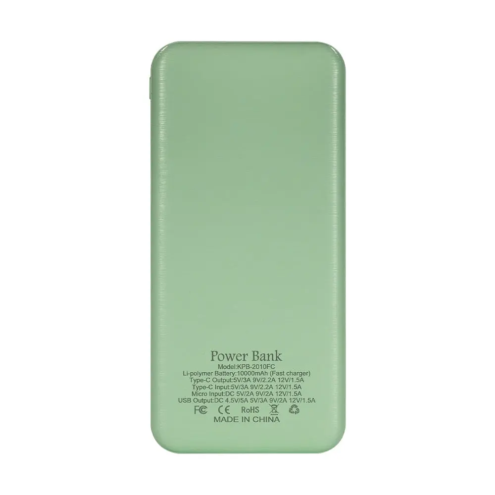 Повербанк 10000mAh Power Bank Kraft KPB-2010FC Green 22.5W QC3.0 (43-00092) - фото 3