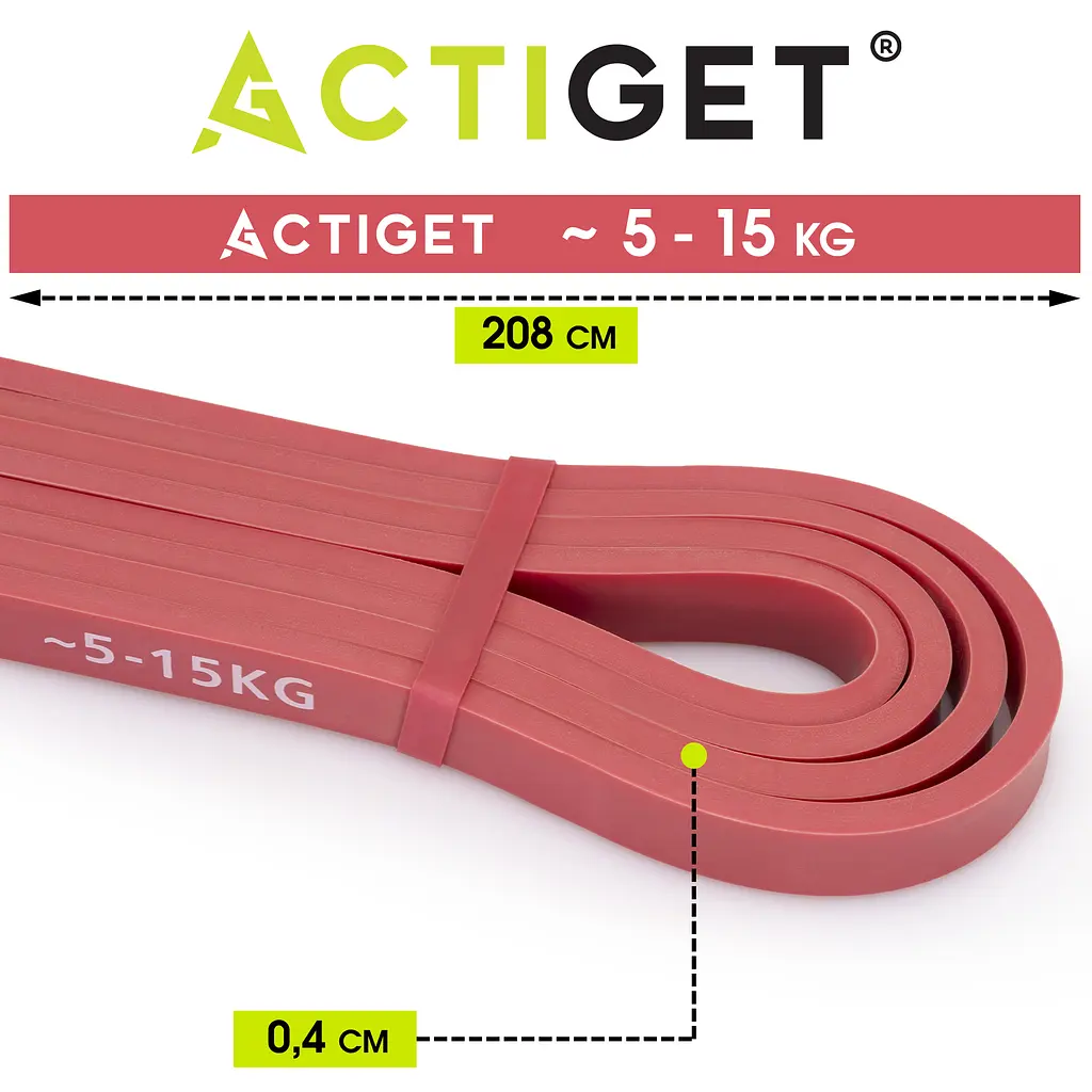Еспандер-петля Actiget Power Band 2-25 кг (резина для фітнесу та спорту) набір 3 шт ACT0047 - фото 8