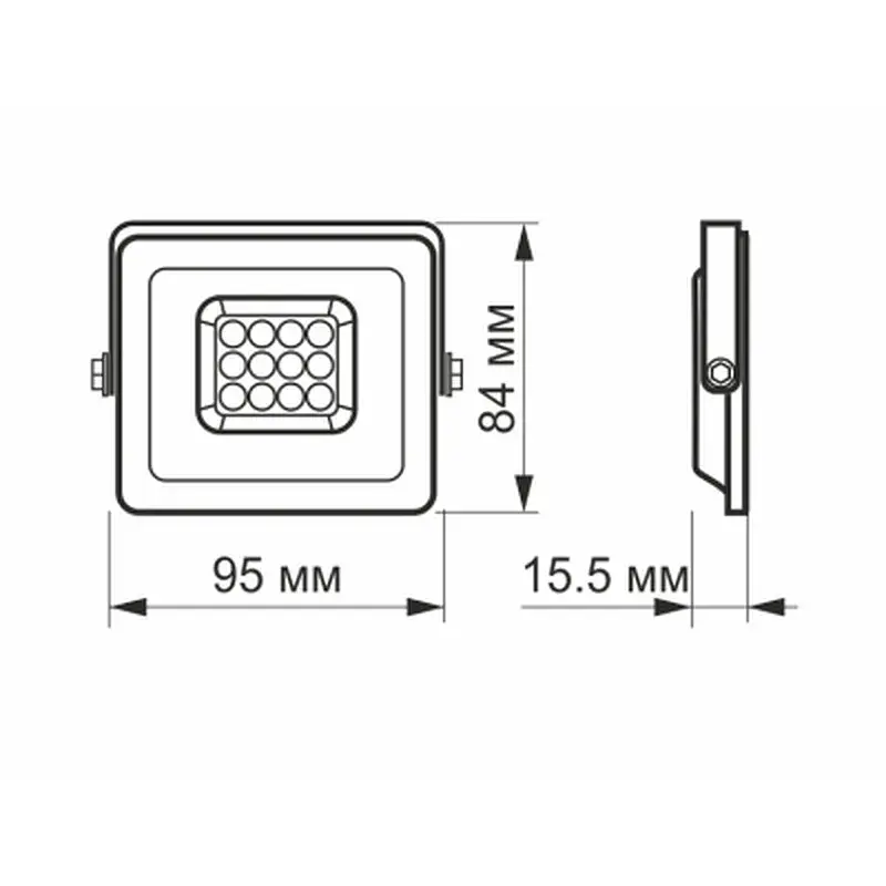 Прожектор Videx LED 10W 5000K 220V (VL-F2e-105W) - фото 4